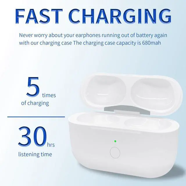 Alt view image 3 of 5 - Charging Case Replacement Compatible with AirPods Pro 1st & 2nd Generation, AirPods Pro 1st & 2nd Wireless Charger Case with Bluetooth Pairing Sync Button