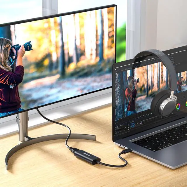 Alt view image 5 of 5 - Fly Kan USB 3.0 to HDMI Video Adapter,USB Type-A to HDMI Converter with Indicator for Monitor,1080p/60Hz - External Graphics Video Display Card for Windows 11 and macOS,Slim and Lightweight Design