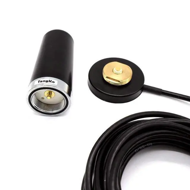 Alt view image 2 of 5 - TengKo NMO Dual Band High Gain Antennas for CAR Mobile Radio UHF VHF 400-470 136-174MHZ and Mount Magnetic Base for Mobile Radios PL259 Connector (NMO & Mount Base)