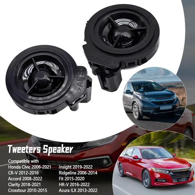 Alt view image 2 of 5 - QIEFOAD Tweeter Speaker 2pcs 39120-SJC-A01 Fit for Honda Civic 2006-2021 for CR-V 2012-2016 for Accord 2008-2022 for HR-V 2016-2022 Replace 39120-T0A-A51
