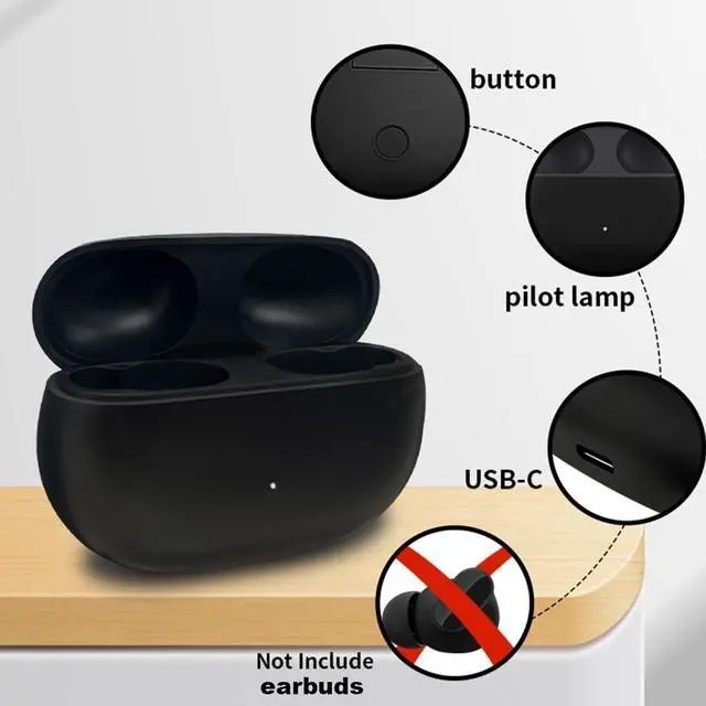 Alt view image 2 of 5 - WAVANCKY Replacement Charging Case Compatible with Beats Studio Buds/Buds +, Charger Case with Bluetooth Pairing Sync Button & 660mAh Built-in Battery, USB-C Charging Port (Not Include Earbuds)