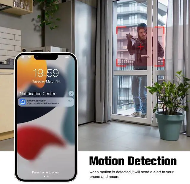 Alt view image 5 of 5 - Vaelthyr Security Camera WiFi Wireless Phone Charger, Security Cam Motion Activated,HD1080P(Rotate Lens) with 250Viewing Angle, camaras espias ocultas for Home Office Security(2.4/5G)