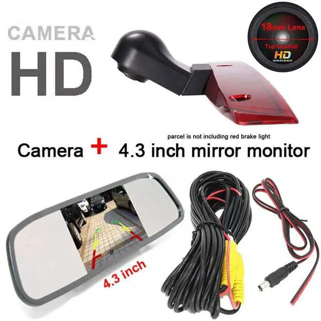 Alt view image 2 of 5 - Super HD 1280x720 Pixels 1000 TV Lines 3rd Brake Light Reversing Camera Brake lamp Parking Camera for Mercedes Benz Viano Vito W639 Van 3 2003-2014 VW Crafter ab 2017 Transporter Van