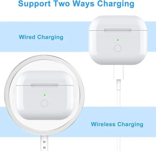 Alt view image 2 of 5 - Charging Case Replacement Compatible with AirPods 3rd Generation, Wireless AirPods 3 Charger Case with Pairing Sync Button Without Earbuds, (USB-C Port)