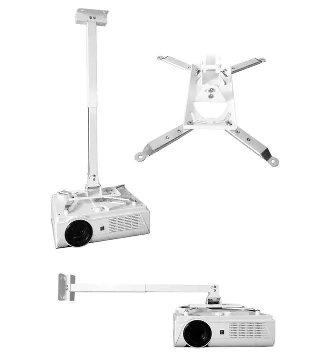 Alt view image 2 of 5 - Deselen Projector Ceiling and Wall Mount, Easy Installation Versatile Mount, Universal Max 20 kg, White