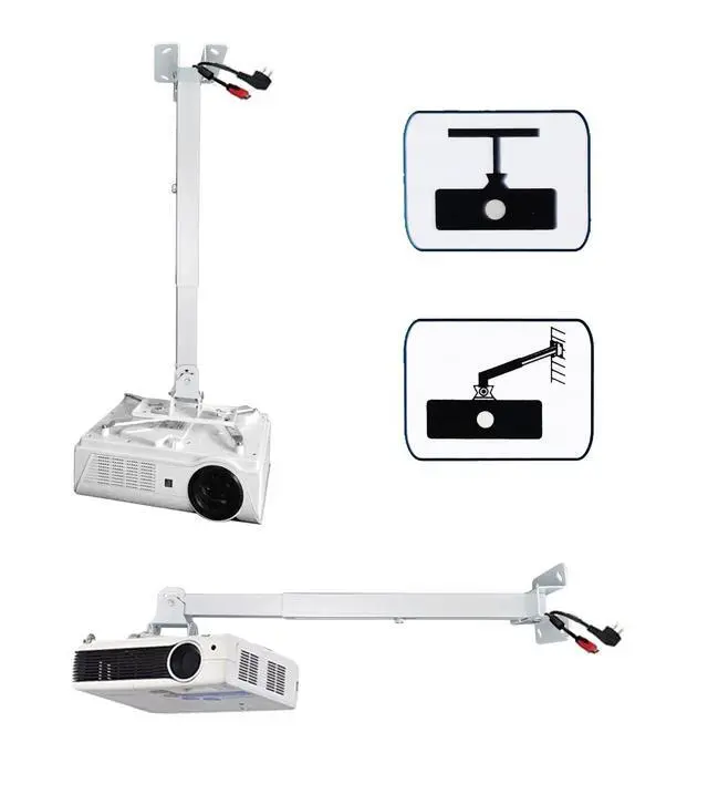 Alt view image 5 of 5 - Deselen Projector Ceiling and Wall Mount, Easy Installation Versatile Mount, Universal Max 20 kg, White