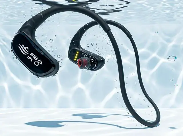 Main image of Swimming Headphones Open-Ear Wireless Bluetooth Headphones, Waterproof Bone Conduction Headset for Swimming, Gym, Cycling, Running, and Outdoor Sports, Black