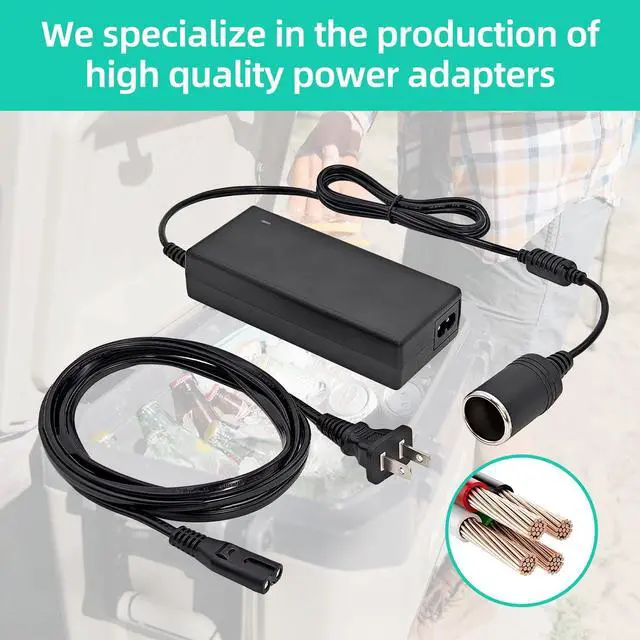 Alt view image 3 of 5 - 12V Power Adapter Cord for Igloo Iceless Thermoelectric Coolers, Compatible with Igloo Iceless Kool Mate Cool Chill Thermolectric Coolers,12V DC Converter Supply Charger Cord