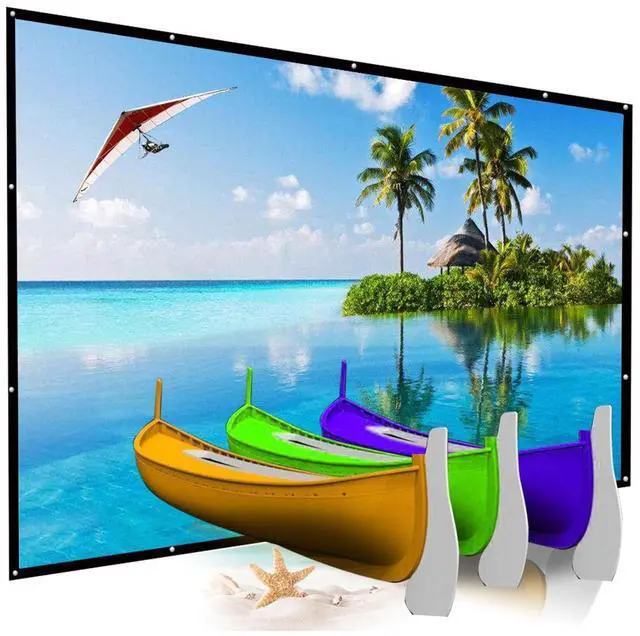 Main image of 200 Inch Portable Projector Screen Outdoor, YF2009SZ 16:9 Foldable HD Large Thick Canvas Movie Screen for Home Theater Office Presentation Outside Camping Party