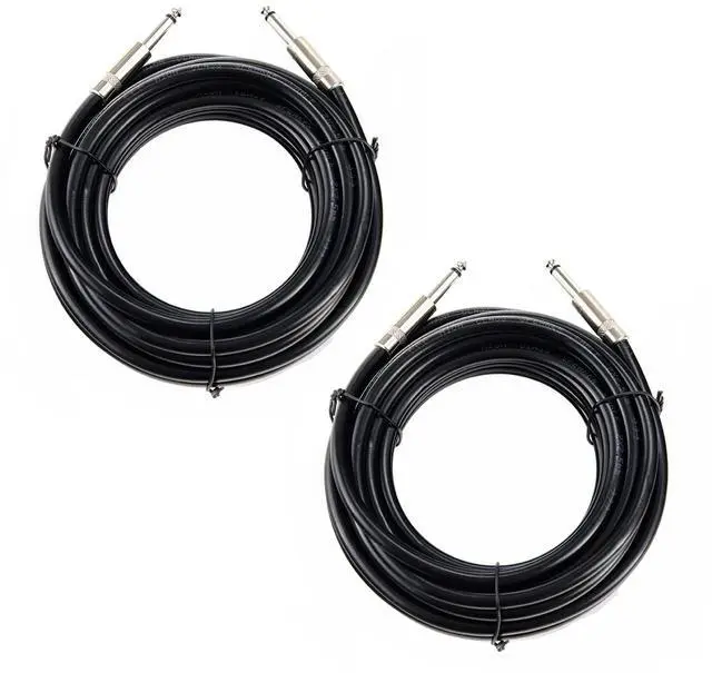 Main image of UMOKI 2PCS Professional 30 Feet 12 Gauge 1/4 Inch to 1/4 Inch Male Speaker Cables - 30ft 12AWG 6.35mm Stereo Audio Wires DJ Cables - 2 Pack