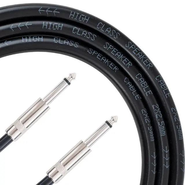 Alt view image 2 of 5 - UMOKI 2PCS Professional 30 Feet 12 Gauge 1/4 Inch to 1/4 Inch Male Speaker Cables - 30ft 12AWG 6.35mm Stereo Audio Wires DJ Cables - 2 Pack