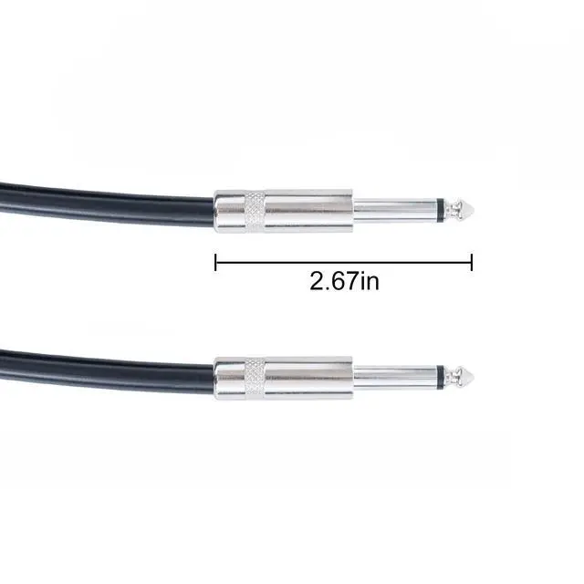 Alt view image 4 of 5 - UMOKI 2PCS Professional 30 Feet 12 Gauge 1/4 Inch to 1/4 Inch Male Speaker Cables - 30ft 12AWG 6.35mm Stereo Audio Wires DJ Cables - 2 Pack