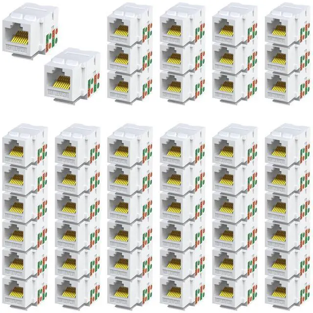 Main image of Enmane Cat6 RJ45 Keystone Jack Keystone Jack 90 Angled Ethernet Punch Down Keystone Modules 50pack
