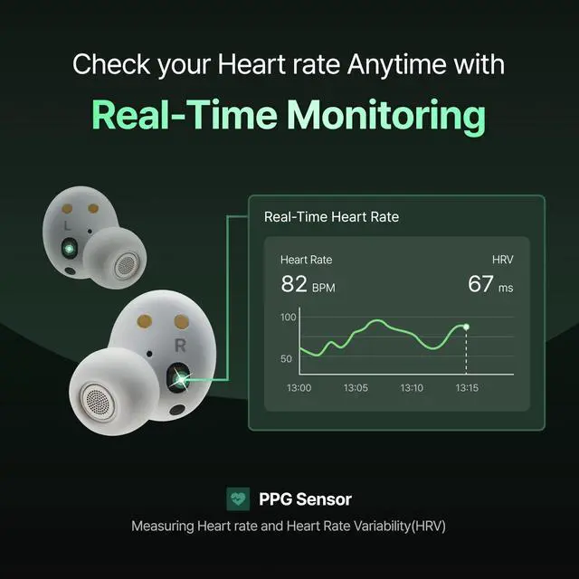 Alt view image 5 of 5 - dbbeats Sleep Earbuds with Heart Rate Tracking & Brainwave Audio