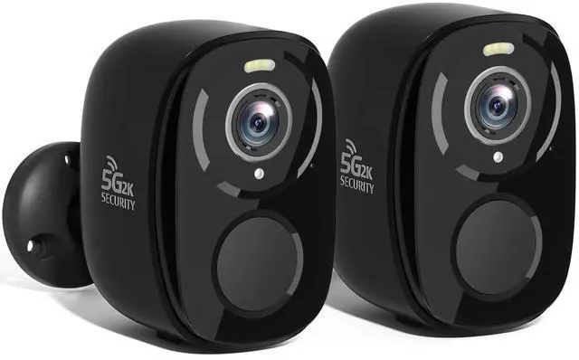 Main image of Rraycom 2Pack 5G/2.4G WiFi Security Cameras Wireless Outdoor, 2K Battery Powered Cameras for Home Security with AI Motion Detection, Color Night Vision, Siren, 2-Way-Audio, Works/Alexa,Waterpro