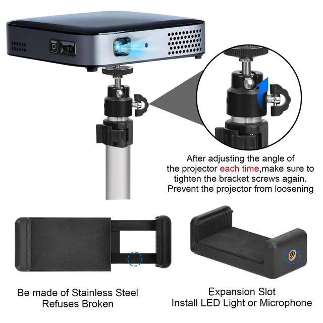 Alt view image 2 of 5 - YIFMEIG Overhead Tripod for Mini Projector - Phone Holder,Camera Stand,Webcam,Stronger Support with Clip for Cookie Decorating,eaching Online Live Streaming and Showing 360 Rotation