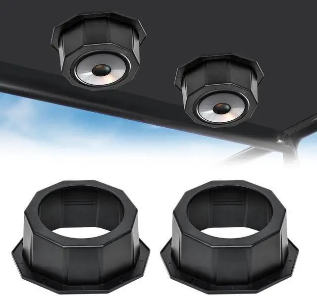 Main image of West-xingzhe 2PCS 6.5 Inch Angled Speaker Pods, Universal Surface Mount Enclosure Box with Gaskets, Waterproof & Dustproof Design for UTV, Polaris RZR, Can Am X3, RV, Boat, Car, Trailer (Black)