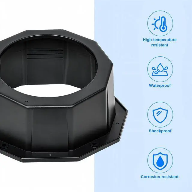 Alt view image 3 of 5 - West-xingzhe 2PCS 6.5 Inch Angled Speaker Pods, Universal Surface Mount Enclosure Box with Gaskets, Waterproof & Dustproof Design for UTV, Polaris RZR, Can Am X3, RV, Boat, Car, Trailer (Black)