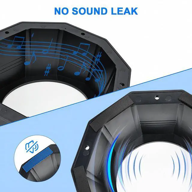 Alt view image 4 of 5 - West-xingzhe 2PCS 6.5 Inch Angled Speaker Pods, Universal Surface Mount Enclosure Box with Gaskets, Waterproof & Dustproof Design for UTV, Polaris RZR, Can Am X3, RV, Boat, Car, Trailer (Black)