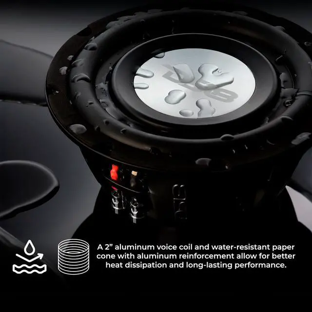 Alt view image 3 of 5 - DS18 PSW10.2D Shallow Mount Subwoofer (8" Dual 4 Ohm)