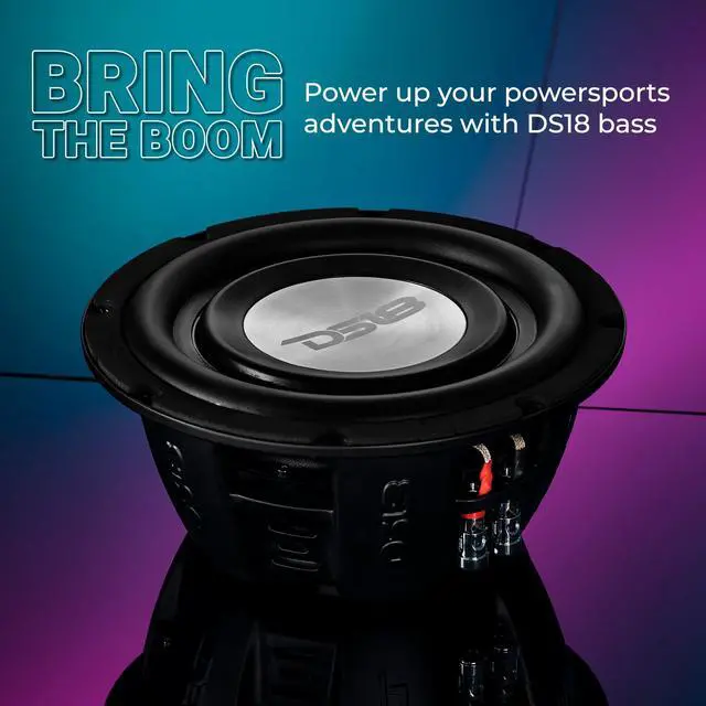 Alt view image 4 of 5 - DS18 PSW10.2D Shallow Mount Subwoofer (8" Dual 4 Ohm)