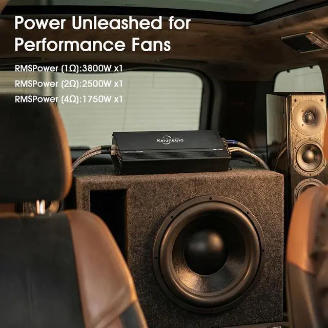 Alt view image 2 of 5 - KG AMPX1100D Class D Car Amplifier, 4 Ohm,MAX 3000W,1 Channel,Powerful Bass, Specifically Built for Car Audio System Upgrade