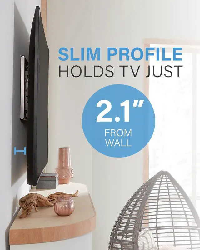 Alt view image 4 of 5 - SANUS Tilting TV Wall Mount for 42" to 90" TVs - Universal Wall Mount TV Bracket w/ Low Profile & 12 degree Tilt - DIY Install w/ Included Hardware