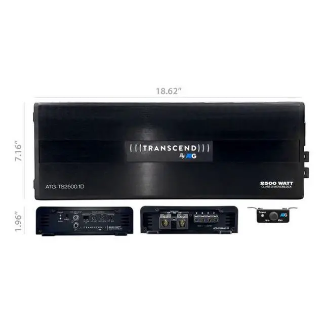 Alt view image 3 of 3 - ATG Audio Transcend Series 2500w Class-D Mono Subwoofer Amplifier - ATG-TS2500.1D