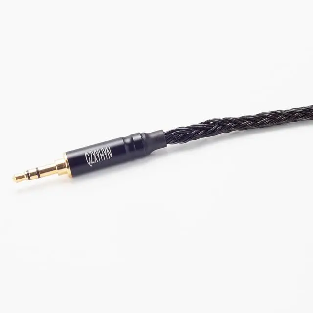 Alt view image 2 of 5 - QZXYHYN 16 Core IEM Cable, 3.5MM Plug Silver-Plated Copper Headphone Upgrade Cable for KZ ZS10 Pro ZSX ZSN Pro CCA A10 CA4 AS16(Black, C PIN 3.5MM)