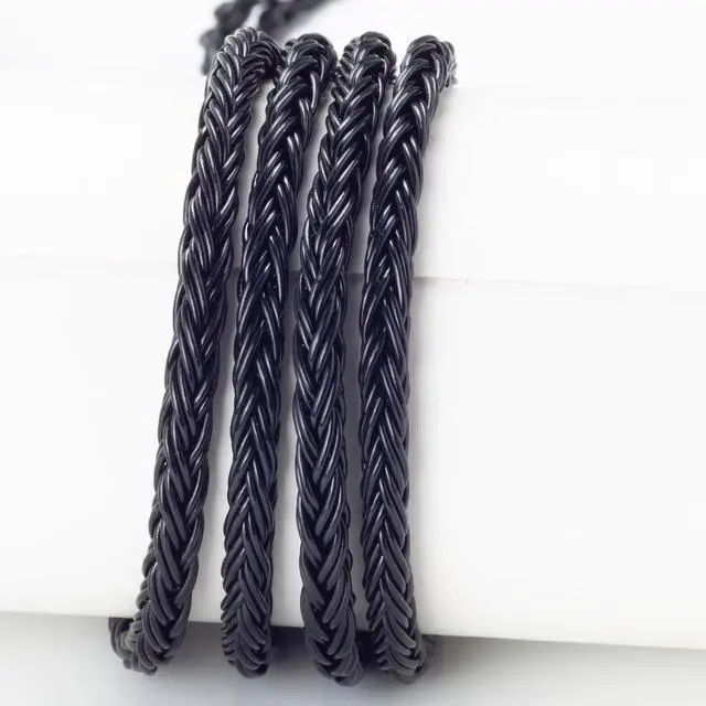 Alt view image 5 of 5 - QZXYHYN 16 Core IEM Cable, 3.5MM Plug Silver-Plated Copper Headphone Upgrade Cable for KZ ZS10 Pro ZSX ZSN Pro CCA A10 CA4 AS16(Black, C PIN 3.5MM)