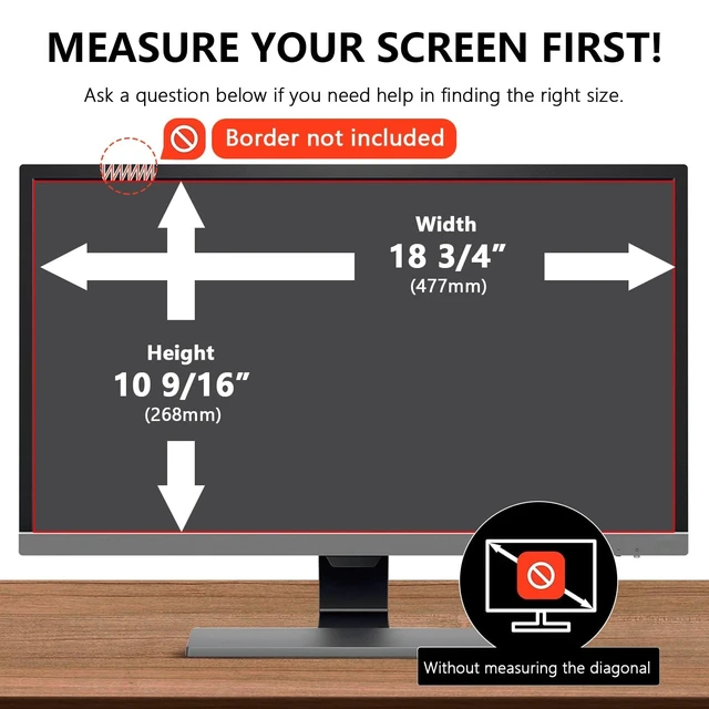 Alt view image 3 of 5 - 2-Pack 21.5-Inch Computer Privacy Screen for 16:9 Monitor