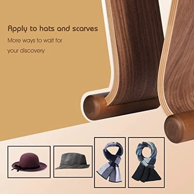 Alt view image 2 of 5 - SAMDI Wood Headphone Stand, Headphone Holder Wood Headset Stand Compatible for Sony, Bose, Shure, Jabra, JBL, AKG Gaming Headphones Display et. (Walnut)
