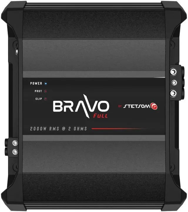 Main image of Stetsom Bravo Full 2000 2 Ohms Mono Car Amplifier, 2000.1 2K Watts RMS, 2 Stable Car Audio, HD Sound Quality, Crossover & Bass Boost, Car Stereo Speaker Subwoofer MD, Smart Coolers