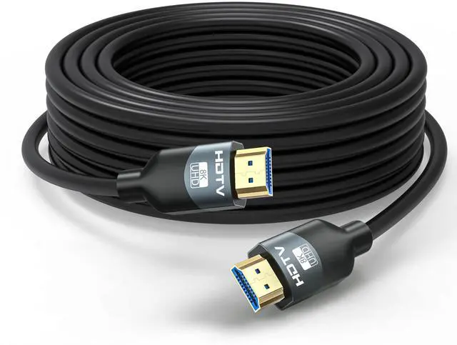 Main image of RyzzRooa HDMI Cable 25 FT, 8K in-Wall CL3 Rated HDMI 2.1 Cord, Support 8K@60Hz, 4K@120Hz, HDR10+, eARC, SBTM, VRR, QFT, ALLM, 3D, HDCP 2.3 for TV, Monitor, Computer, Laptop, PS5/4/3, Xbox, Soundbar