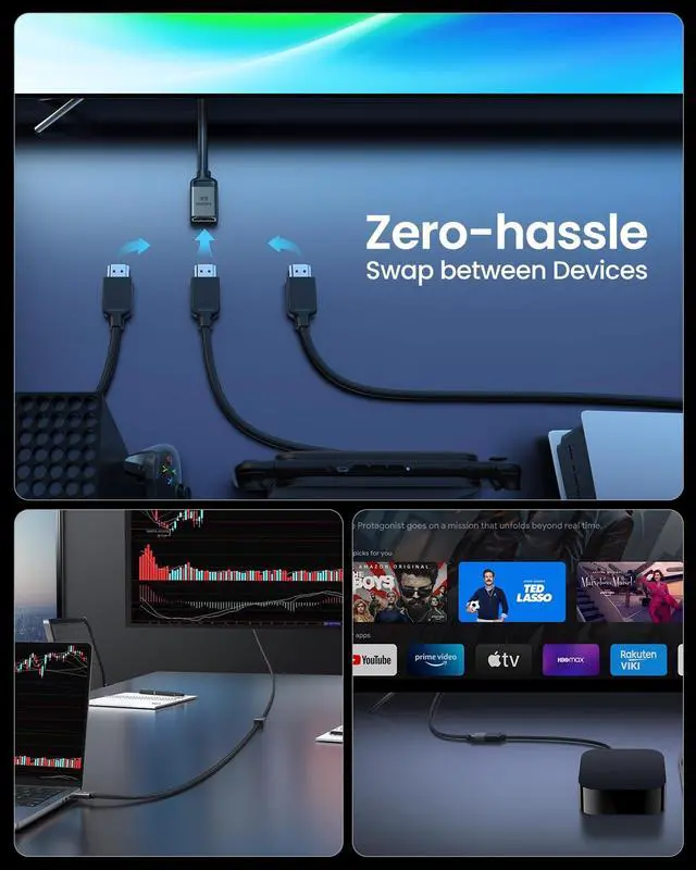 Alt view image 5 of 5 - Silkland 8K HDMI Extension Cable 10FT/3M HDMI Extender 2.1, 8K@60hz 4K@120hz HDMI Male to Female Adapter, Ultra High Speed 48Gbps Hdmi Cord Compatible with Fire Stick Roku TV Blu-Ray Laptop PS5 PS4