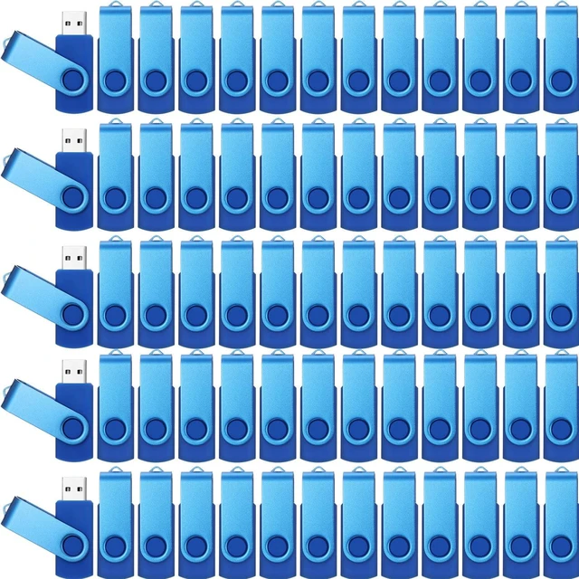 Main image of Kanayu 4GB 100 Pack USB Flash Drives Bulk 2.0 USB Thumb Drives Memory Drive with LED Light Portable Keychain Flash Drive for Data Storage Pc Computer Laptop Office School (Blue)