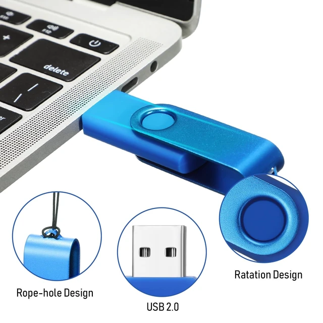 Alt view image 3 of 5 - Kanayu 4GB 100 Pack USB Flash Drives Bulk 2.0 USB Thumb Drives Memory Drive with LED Light Portable Keychain Flash Drive for Data Storage Pc Computer Laptop Office School (Blue)
