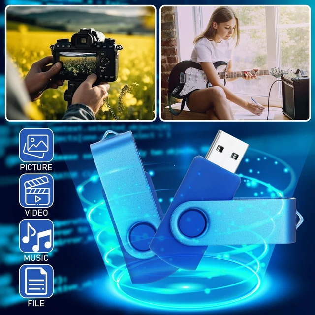 Alt view image 5 of 5 - Kanayu 4GB 100 Pack USB Flash Drives Bulk 2.0 USB Thumb Drives Memory Drive with LED Light Portable Keychain Flash Drive for Data Storage Pc Computer Laptop Office School (Blue)