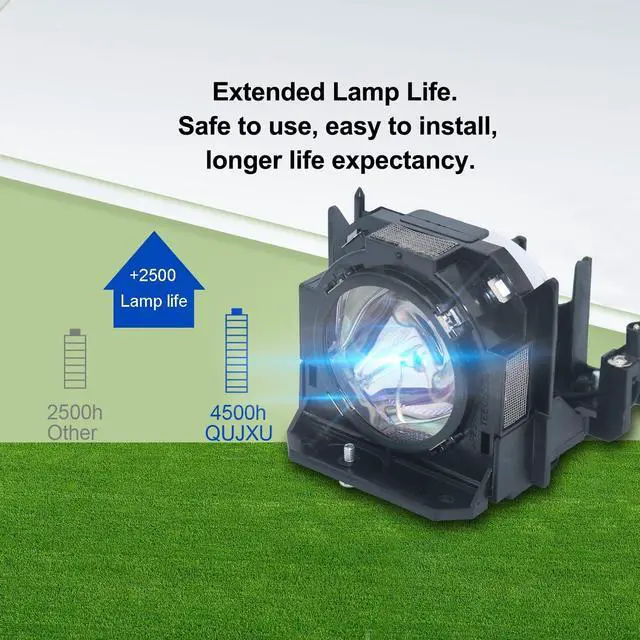 Alt view image 3 of 5 - QUJXU ET-LAD60 ET-LAD60AW ET-LAD60A ET-LAD60W Quality Projector Lamp for Panasonic PT-D5000 PT-D6000 PT-D6710 PT-DW6300 PT-DZ6700 PT-D6000ES PT-D6000LS PT-D6000ELS with Housing