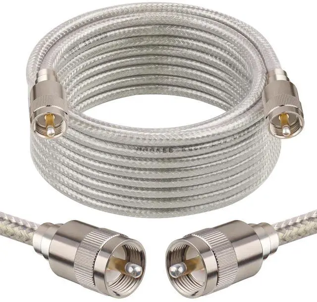 Main image of MOOKEERF CB Coax Cable 18ft,RG8X Stranded Core UHF PL259 Male to Male Low Loss CB Antenna Cable 50 Ohm for HAM Radio,Antenna Analyzer,Dummy Load,SWR Meter