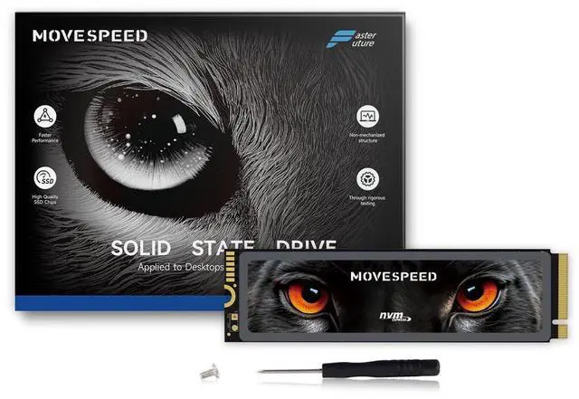 Main image of MOVE SPEED HB7450 512GB SSD for PS5 with Heatsink, PCIe 4.0 NVMe M.2 Internal Solid State Drive - Up to 7450MB/s, 3D NAND Storage Expansion Compatible with PS5, Desktops and Laptops