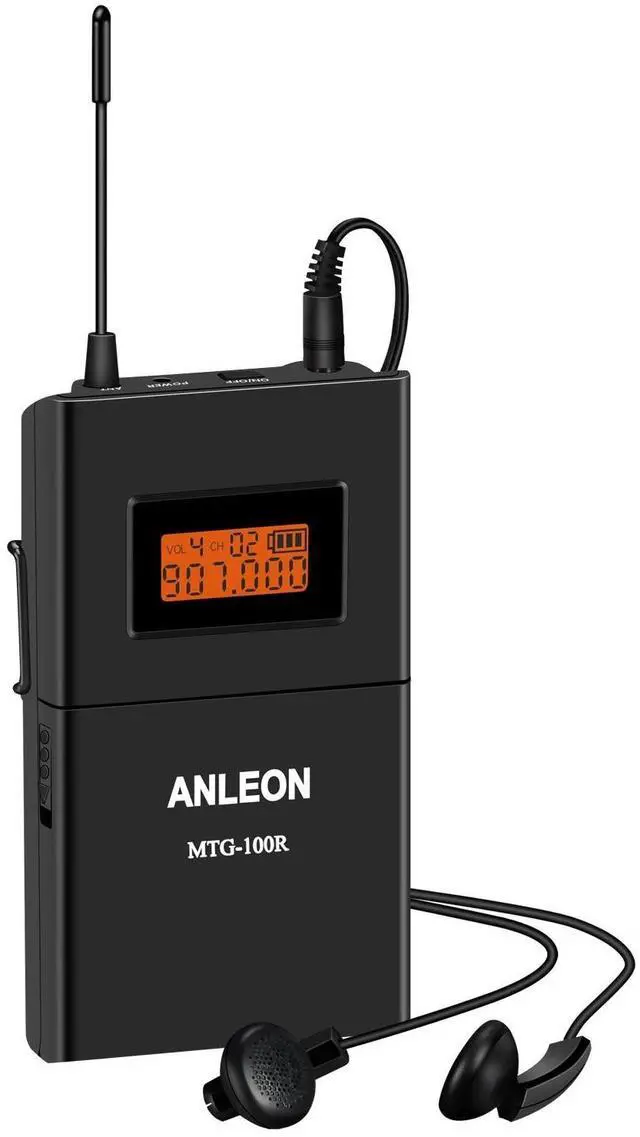 Alt view image 4 of 5 - ANLEON Tour Guide Wireless System Church System MTG-100 1 Transmitter 1 Receiver