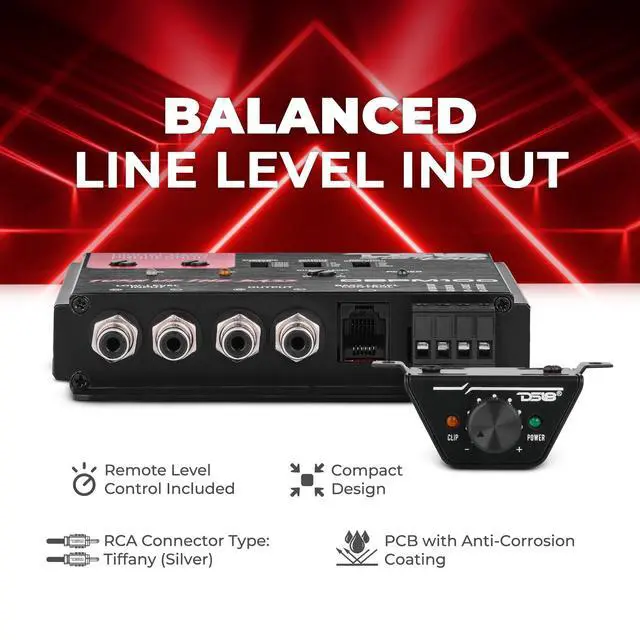 Alt view image 3 of 5 - DS18 DBPM100.MX Digital Bass Processor, 2 Channel Preamp Input/Output, Subsonic Filter, Digital Bass Restoration, Bass Booster, Remote Level Control w/Clip LED, Fully Adjustable Bass Processor