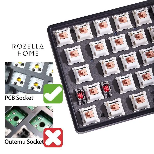 Alt view image 4 of 5 - Holy Panda Mechanical Keyboard Switch, 3Pin Pre Lubed, 67g Extended Spring, Enhance Tactile Plate Mounted MX Switch(100 Pack)