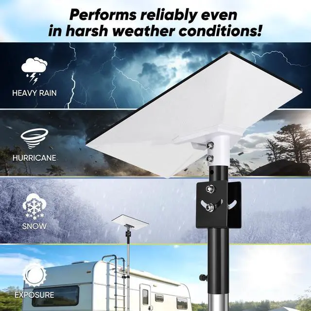 Alt view image 4 of 5 - GADFISH Gen 3 Starlink RV Ladder Mount Kit, Includes Gen 3 Starlink Antenna Adapter and Mini Starlink Antenna Adapter, Adjustable Six Section Tube Design, Simple Installation, Perfect for RV Ladder
