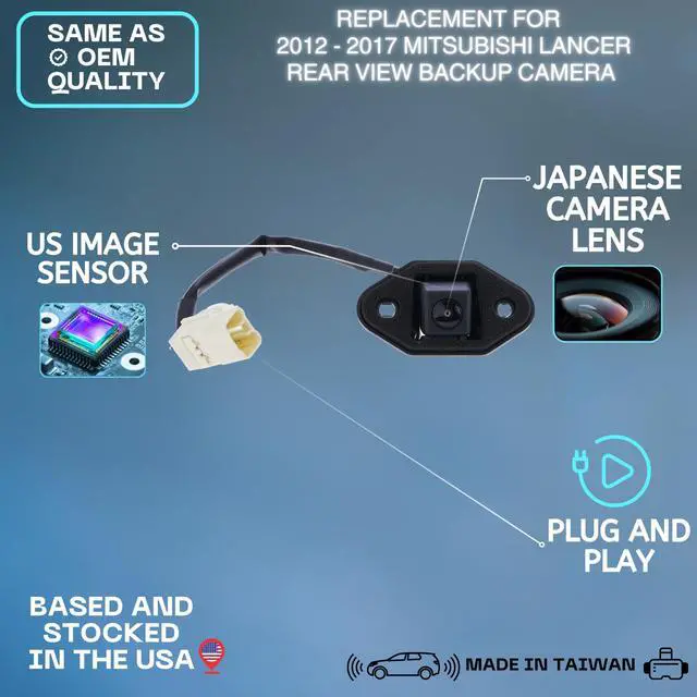Alt view image 2 of 5 - Backup Camera Replaces for 2012-2017 Mitsubishi Lancer OE Part # 8781A062, 8781A053