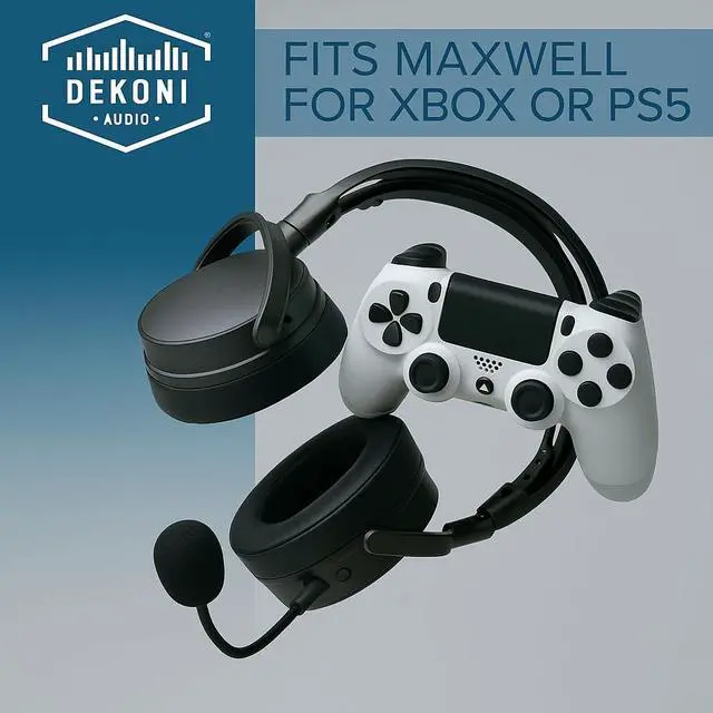 Alt view image 4 of 5 - Dekoni Audio Ear Pads for Audeze Maxwell Wireless Gaming Headset, Memory Foam Headphone Earpads for Maxwell Audeze Headphones, Midnight Protein Leather