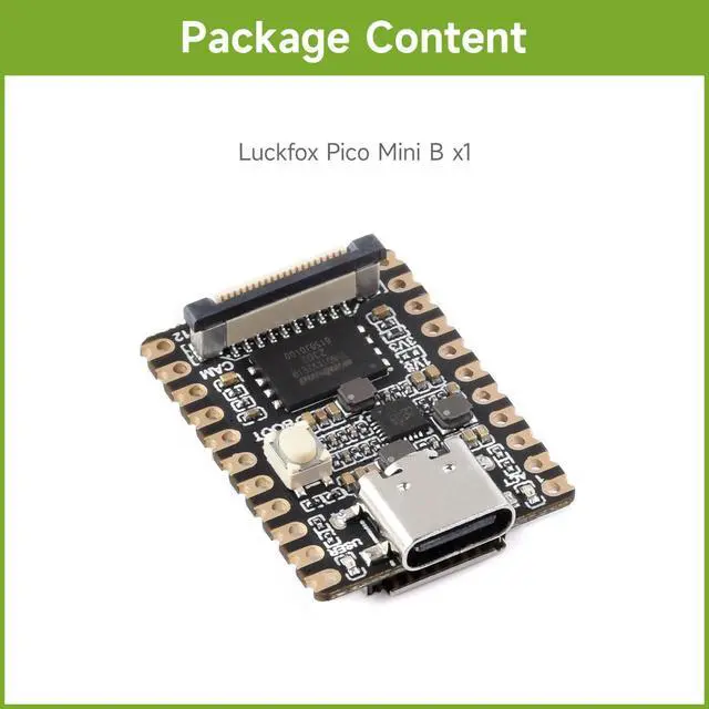 Alt view image 2 of 5 - Waveshare Luckfox Pico Mini RV1103 Linux Micro Development Board, Integrates ARM Cortex-A7/RISC-V MCU/NPU/ISP Processors with Flash