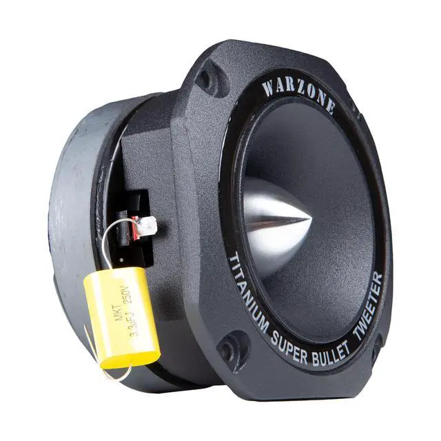 Alt view image 2 of 5 - 1x Gravity WZ50TW 1500W Heavy Duty Titanium Super Tweeter Loud Speaker 4-Ohms for Car, Van, ATV, Motorcycle, and Competition (Black)