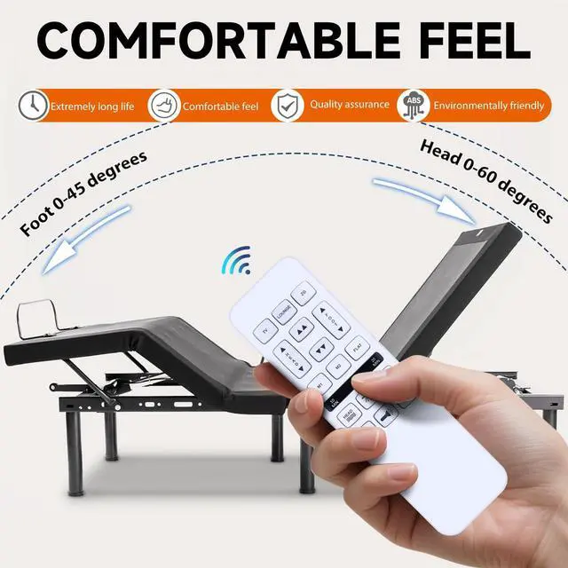 Alt view image 4 of 5 - ZWP Replacement Remote Control Compatible for Mlily, Bedtech, or Richmat HJH55, Mattress Firm 600 or 3000 Control Box HJC18 iDealBed Custom Comfort Adjustable Bed Base